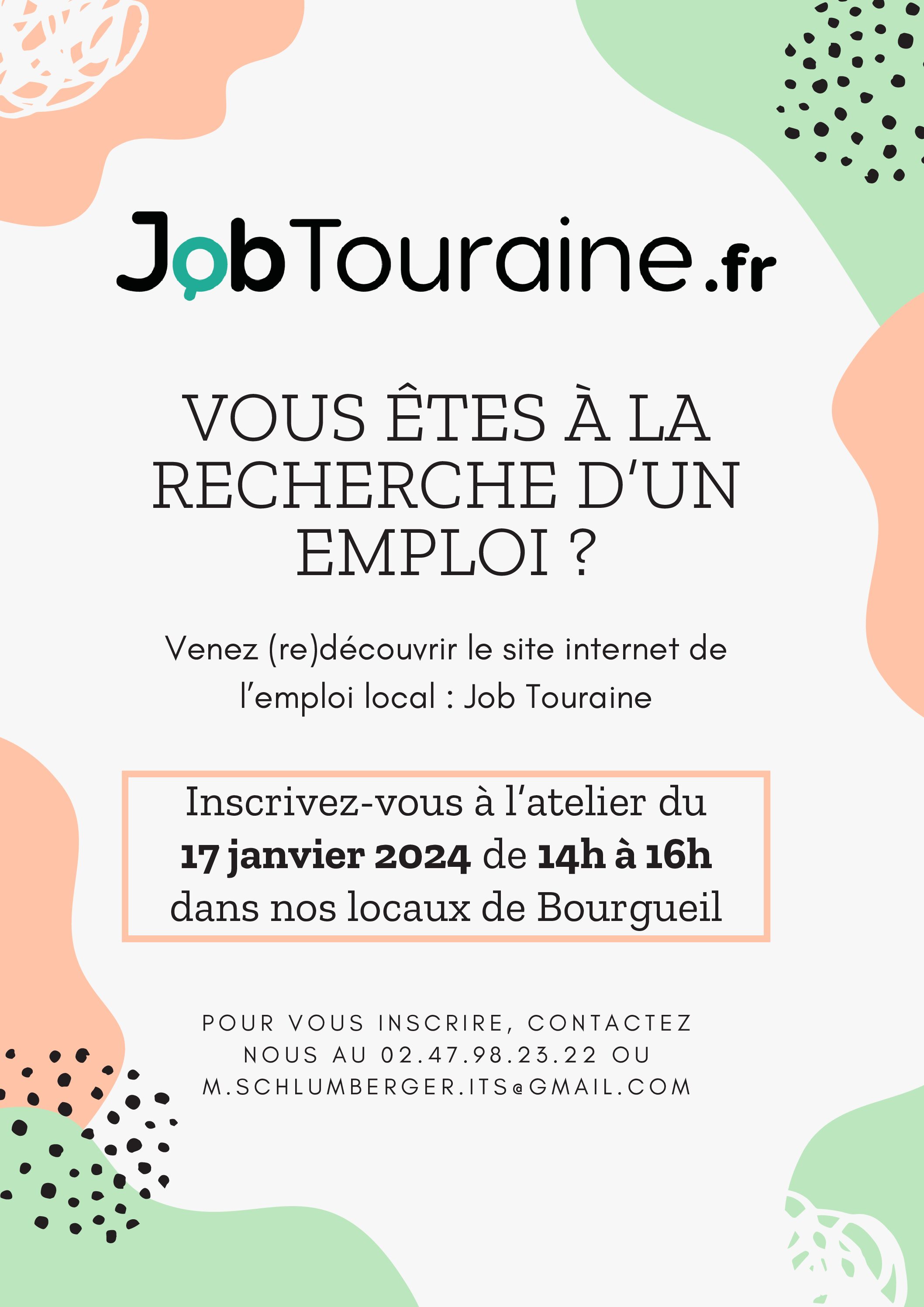 Vous êtes à la recherche d'un emploi ? Venez participer à l'atelier "Job Touraine".