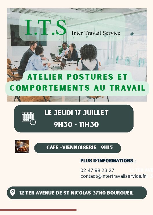 Atelier "postures et comportements au travail"